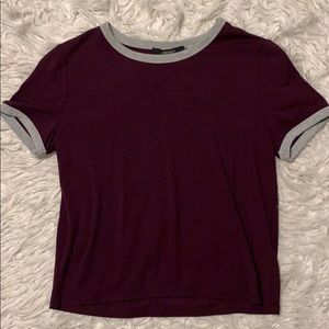 Maroon Cropped T-shirt
